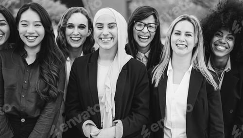 Preview: Multiethnic Business Women Having Fun Outside Of The Office