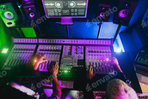 Preview: Audio Engineer Artists Working On New Music Production Track List Inside Professional Studio