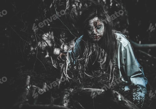Preview: Scary Halloween Zombie In The Middle Of The Woods