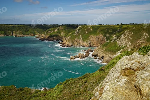 Preview: An Aerial View Of The Coast Of Guernsey, The Channel Islands