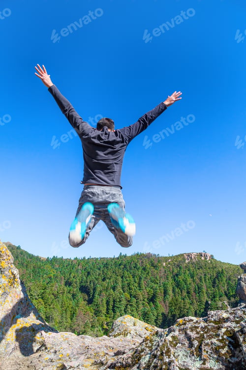 Preview: Jumping Man On The Peak The Mountain
