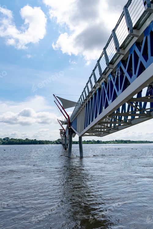 Preview: A Cable-Stayed Bridge At Cloudy Day