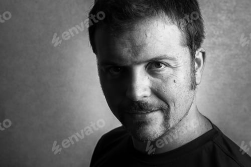 Preview: Portrait Of A Man In Black And White