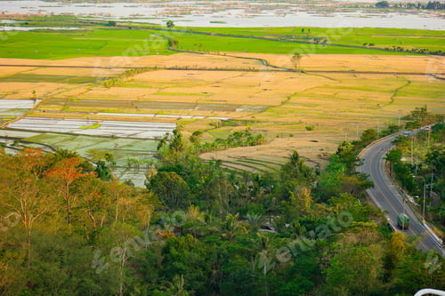 Preview: A Mesmerizing View Of A Beautiful Rural Area With Green Fields And Trees