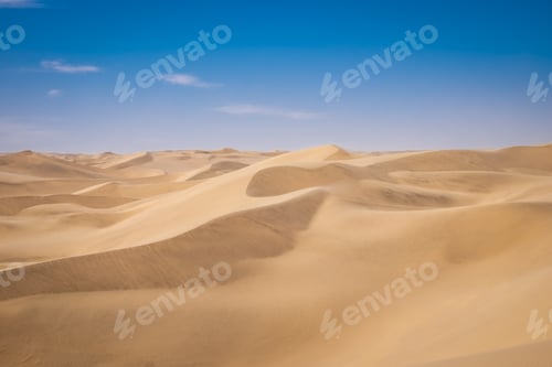 Preview: A Beautiful Scenery Of Sand Dunes In A Desert On A Sunny Day