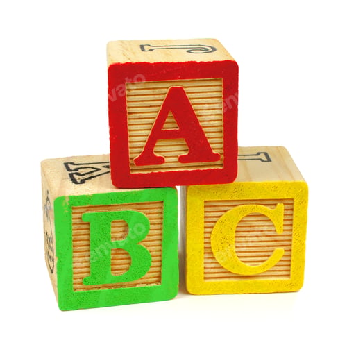 Preview: Abc Toy Wooden Blocks Isolated On A White Background