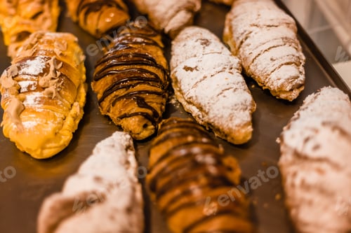 Preview: A Closeup Shot Of Tasty Freshly Baked Desserts And Pastry