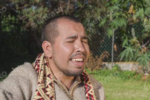 Preview: A Closeup Portrait Of A Sacred Man With Traditional Clothes