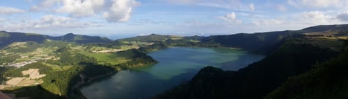 Preview: A Panoramic Shot Of Fogo Lake In Sao Miguel Island, Azores, Portugal