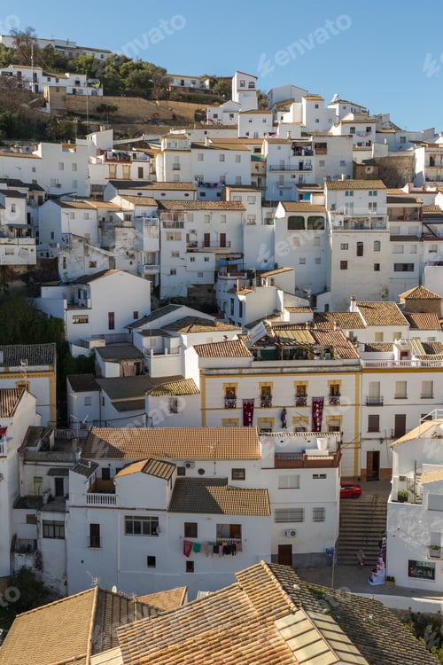 Preview: An Aerial View Of Setenil De Las Bodegas Town, In The Province Of Cadiz, Spain