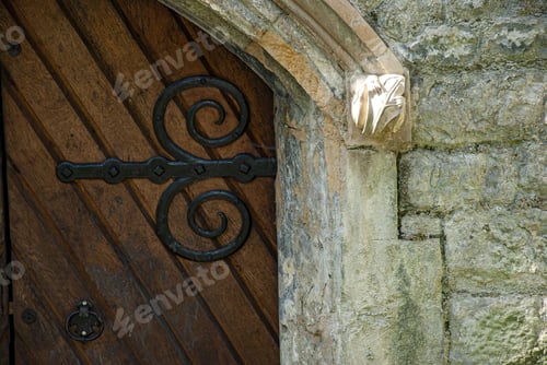 Preview: A Closeup Shot Of A Door And Stonework On A Vault In Nunhead Cemetery, In London, England