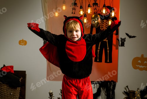 Preview: Happy Halloween With Pumpkins On A Halloween Background. Halloween Party. Holiday Concept