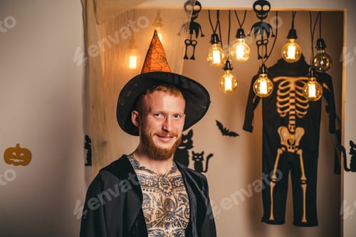 Preview: Holiday Halloween With Funny Carnival Costumes For Father.