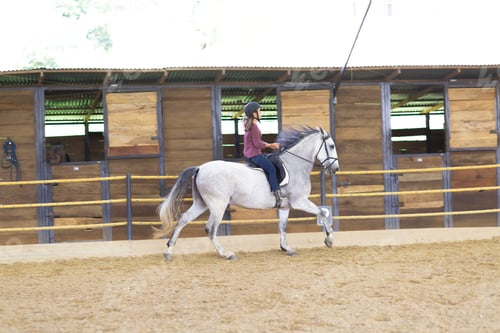 Preview: Beautiful Teenager Riding A Horse In A Ranch