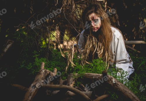 Preview: Scary Halloween Zombie In The Middle Of The Woods