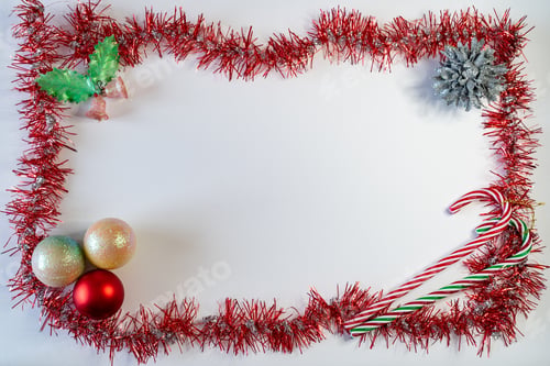 Preview: A Closeup Shot Of A Christmas Decoration Set - Perfect For Your Content