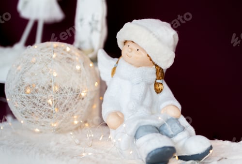 Preview: Festive Angel Ornament With Decorative Lighting