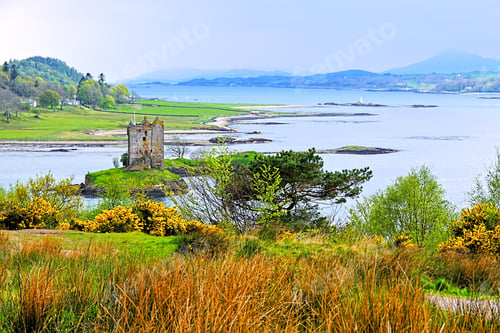 Preview: View Of The Lochs Of Scotland With Castle Stalker