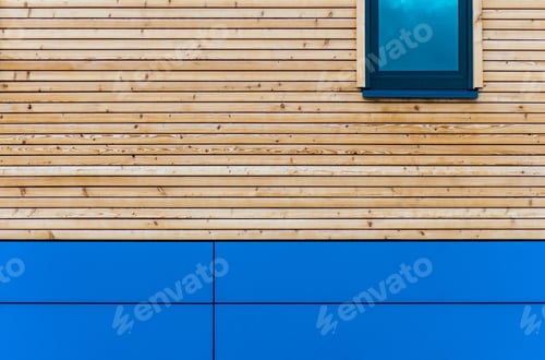 Preview: A Closeup Of Lines And Wooden Texture Of A Modern Architectural Building