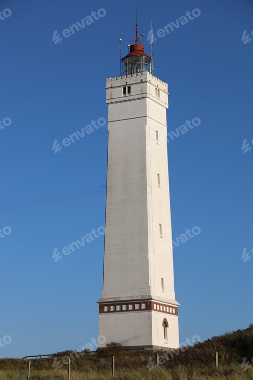 Preview: A Beautiful View Of The Blavandshuk Lighthouse In Jutland, Denmark