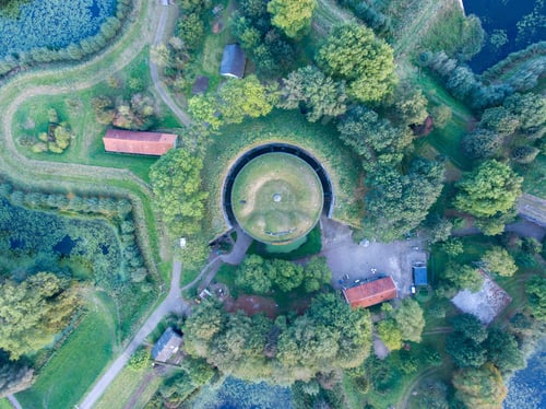 Preview: An Aerial Shot Of The Everdingen Fortress In The Netherlands