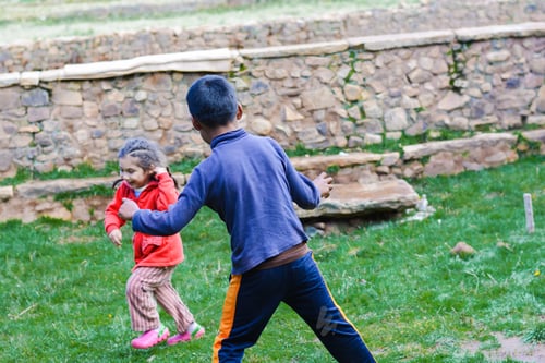 Preview: Playful Native American Children In The Countryside.