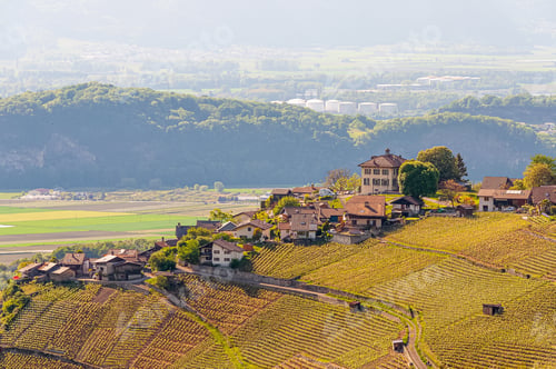 Preview: A Beautiful Mountainous Landscape In Auliens In The Swiss Alps