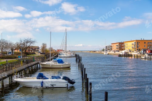 Preview: A Closeup Shot Of Mall Boats Docked By The Coast Near Malmo, Sweden