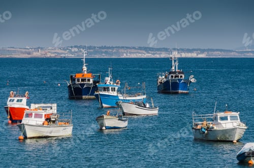 Preview: A Beautiful Shot Of Boats On A Sea At Daytime