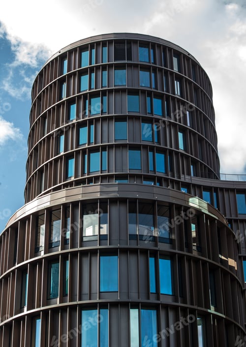 Preview: Copenhagen, Denmark - Jul 21, 2019: Axelborg Towers In Downtown Copenhagen, Home To Offices Of