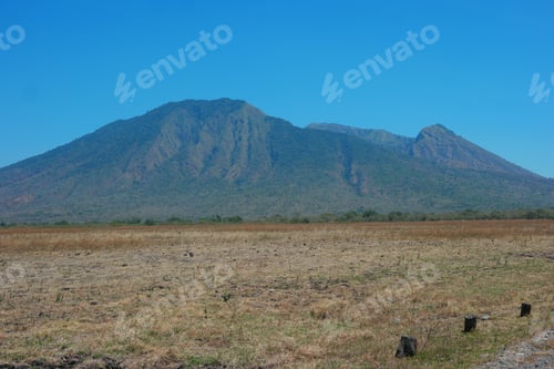 Preview: A Scenic Shot Of Mount Baluran From Baluran National Park In Java, Indonesia