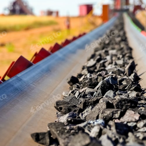 Vista previa: An Open-Pit Manganese Mining Process On Blurred Background