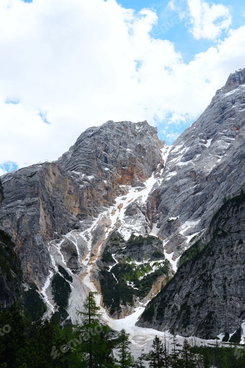 Preview: A Vertical Shot Of The Beautiful Fanes-Sennes-Prags Nature Park Located In South Tyrol, Italy