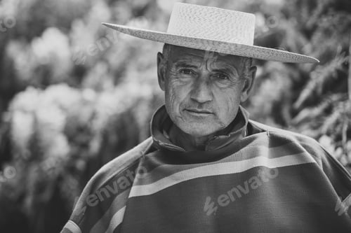 Preview: Handsome Mature Man Dressed Like A Typical Chilean Huaso