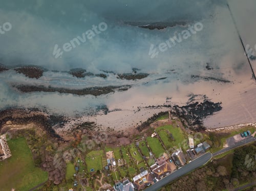 Preview: An Aerial Shot Of The Area Of The Sandsfoot Beach, Weymouth, Dorset Taken With A Drone
