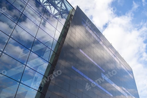 Preview: A Low Angle Shot Of The Black Diamond, The Royal Library Captured In Copenhagen, Denmark