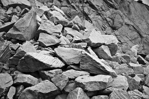 Preview: A Grayscale Shot Of Rock Slide