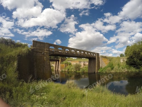 Preview: Old Bridge On Rural Area Of Tornquist, Argentina, Near Of Sierra De La Ventana, Buenos Aires.