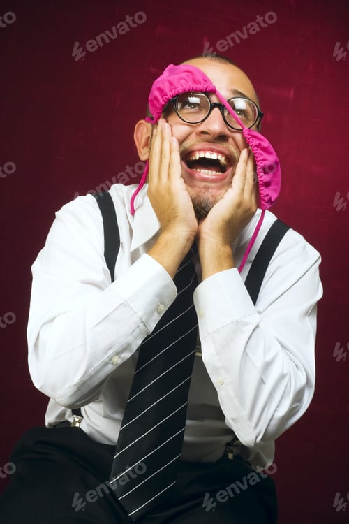 Preview: A Pervert Man With Bra On Head An A Dollar Bill On Hand