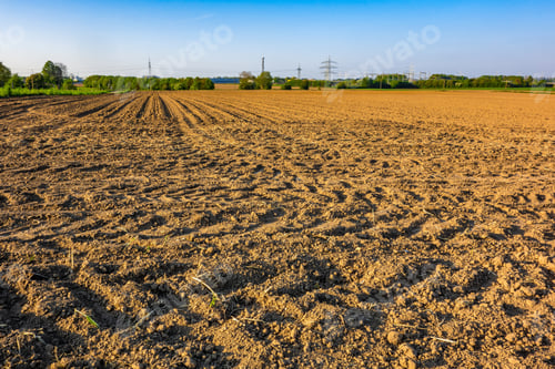 Preview: A View Of An Agricultural Field In A Rural Area Captured On A Bright Sunny Day