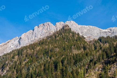 Preview: A Beautiful Mountainous Landscape With Greenery And Rocky Mountains In The Swiss Alps