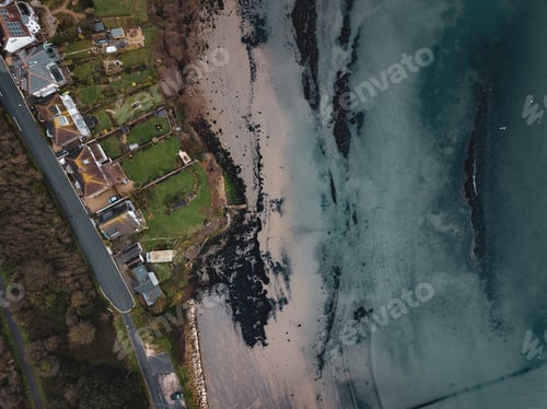 Preview: An Aerial Shot Of The Area Of The Sandsfoot Beach, Weymouth, Dorset Taken With A Drone