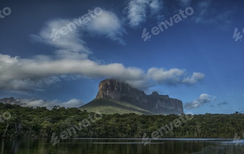 Preview: The Mesmerizing View Of A Mountain In Canaima National Park, Venezuela By The Lake