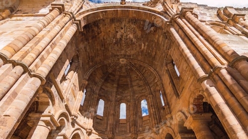 Preview: A Low Angle Shot Of Kloster Moreruela Granja Spain