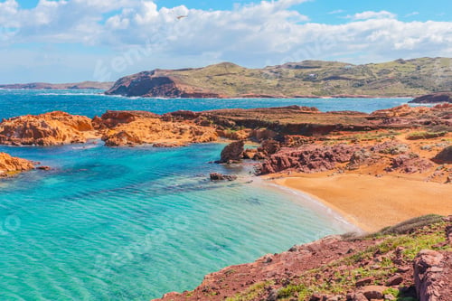 Preview: A Scenic View Of The Beautiful Coast Of Islas Baleares In Spain On A Cloudy Day Background
