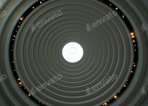 Preview: A Low Angle Shot Of A Circular Abstract Roof