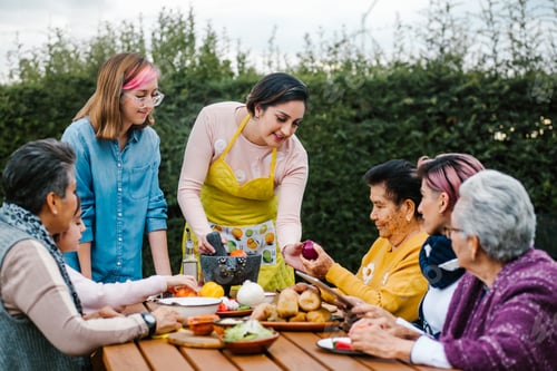 Preview: Latin Mother And Daughter Cooking Together Mexican Food At Home In Mexico City