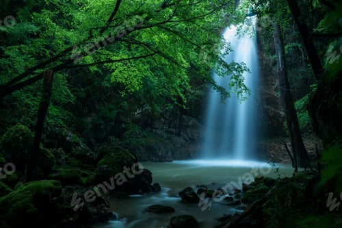 Preview: A Beautiful Shot Of A Waterfall In The Forest