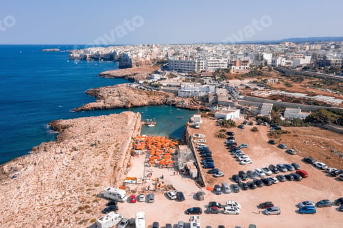 Preview: An Aerial View Of The Beach Lama Monachile Cala Porto In Polignano A Mare
