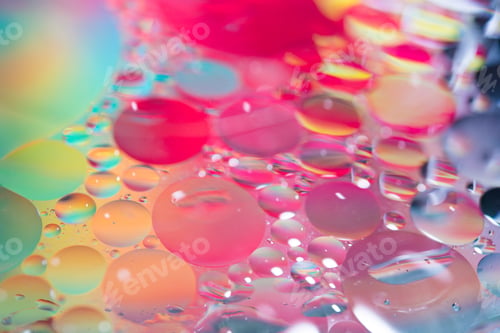 Preview: Oil Drops Abstract Vivid Colors Background